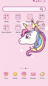 Cartoon Theme - Cute Unicorn screenshot 2