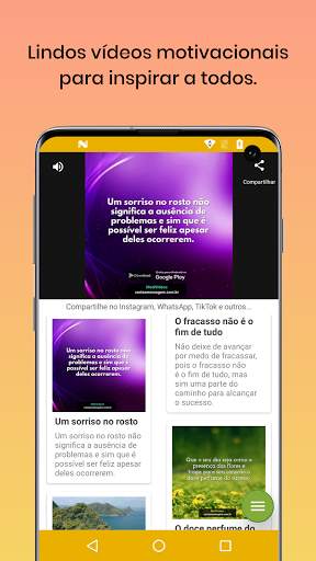 MotiVideos - Vídeos de motivação: Status e Stories स्क्रीनशॉट 2