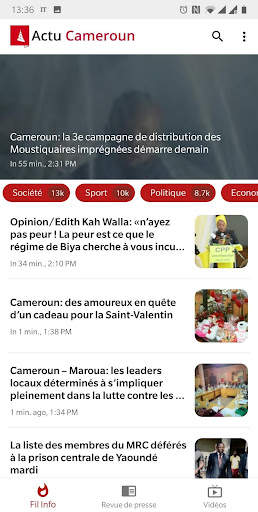 Actu Cameroun - News & Infos screenshot 1