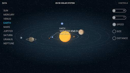 2D / 3D Solar System screenshot 2