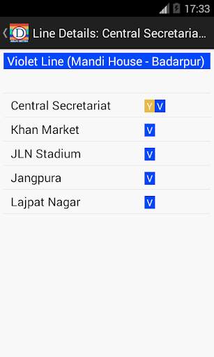 Delhi Metro Route Planner screenshot 5