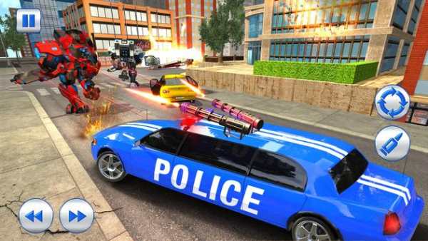 US Police Robot Limo Car Transformation Game screenshot 2