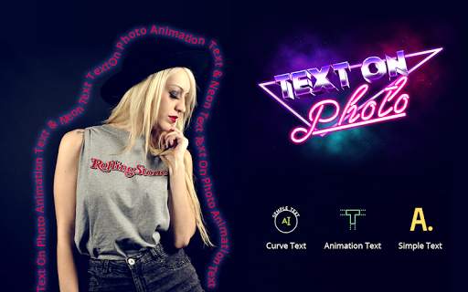 Text On Photo : Animation Text & Neon Text 9 تصوير الشاشة