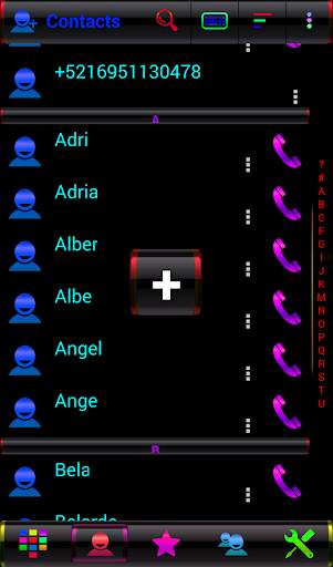 Theme RocketDial Black Crazy Colors screenshot 4