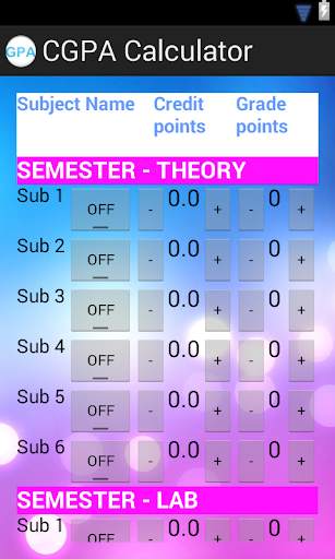 CGPA calculator screenshot 3