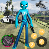 New Spider Stickman Rope Hero Shooting Crime 2020 icon