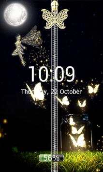 Butterfly Zipper Screen Lock screenshot 1