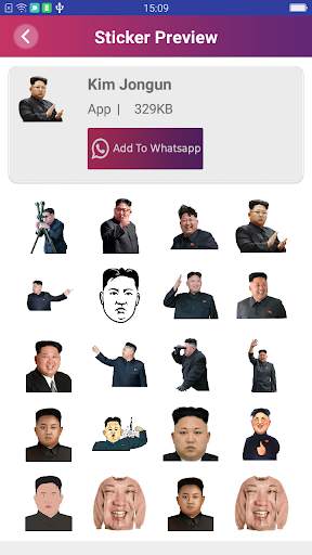 Kim Jong-un Stickers For Whatsapp screenshot 2