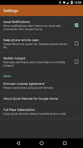 Quick Remote for Google Home/A screenshot 16