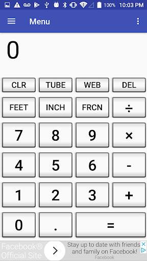 Feet and inch construction calculator screenshot 1