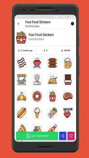 Food Stickers - Sticker for WhatsApp screenshot 1