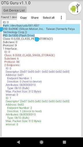 OTG Guru - List USB devices screenshot 5