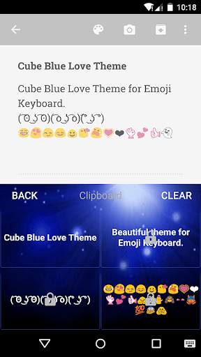 Cool Blue Love Emoji Keyboard screenshot 4