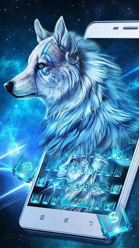 Blue Wolf Keyboard Theme screenshot 2