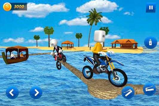 Stickman Water Surfer Bike Racing screenshot 1