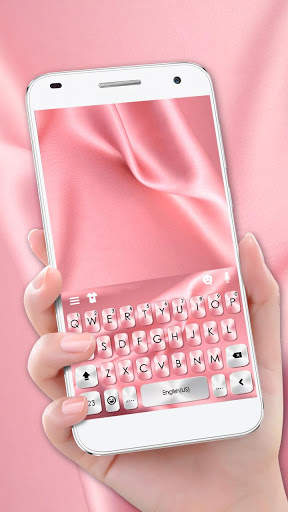 Pink Silk Keyboard Theme screenshot 3