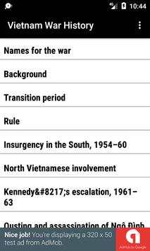 Vietnam War History 1 تصوير الشاشة