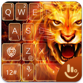 Fire Red Roar Lion Keyboard Theme icon