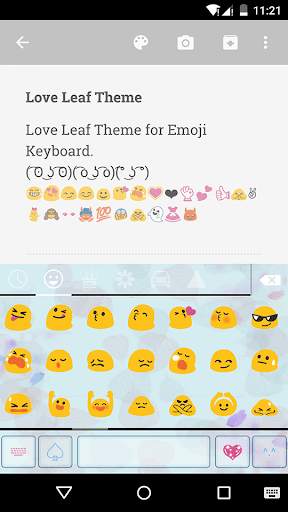 Love Leaf Emoji Keyboard Theme screenshot 2