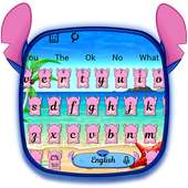 Rosa Monster-Tastatur-Thema