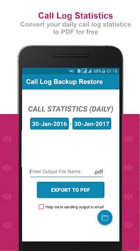 Call Log PDF Backup & Restore 3 تصوير الشاشة