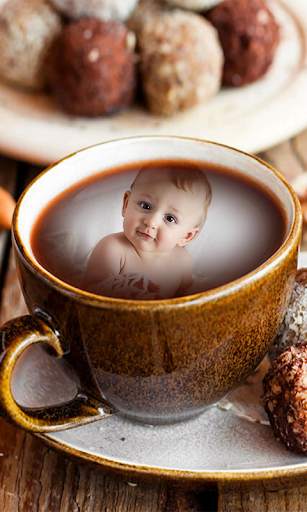 Coffee Cup Photo Frame Good Morning Application 12 تصوير الشاشة