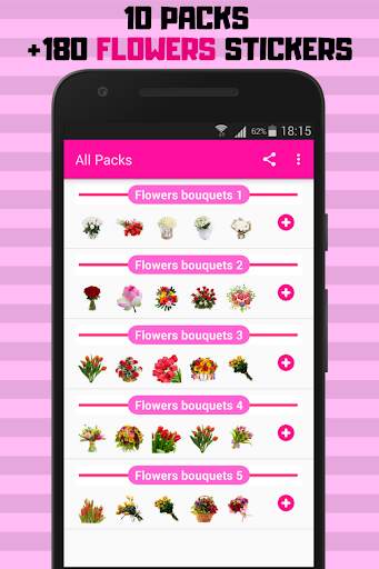 Flowers Stickers for WhatsApp-WAstickerApps screenshot 2