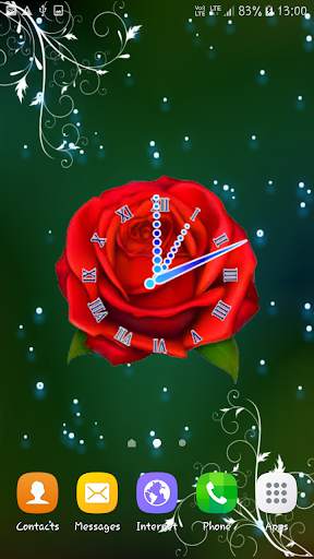 Rose Flower Clock screenshot 5