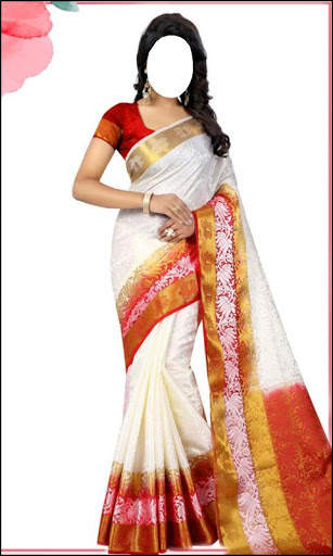 Women Fashion Chiffon Silk Saree Photo Editor screenshot 4