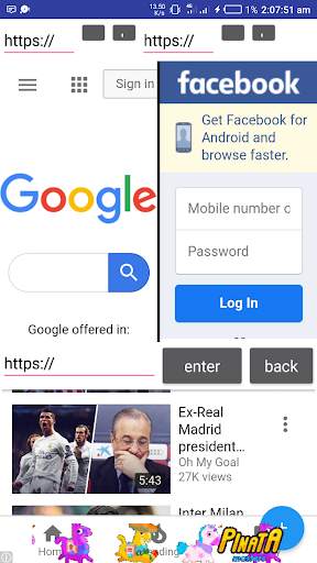Triple Browser-  3 in 1 multi tasking window app. screenshot 4