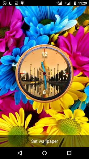 Tajmahal Clock Live Wallpaper screenshot 7