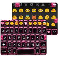 Pink Neon Emoji Keyboard Theme logo