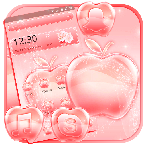 Bright Rose Pink Apple Theme icon