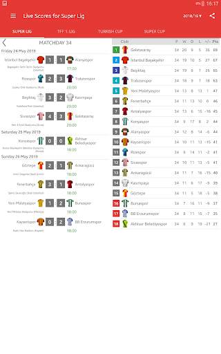 Live Scores for Super Lig 2021/2022 screenshot 14