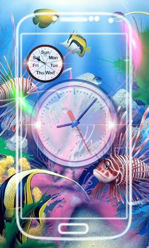 Aquarium Clock live wallpaper screenshot 7