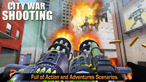 City War Shooting- Defensive Strike-Gun Simulator screenshot 1