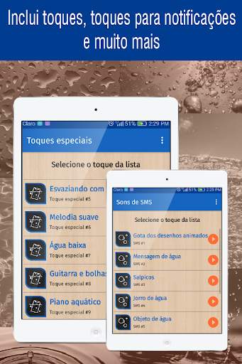 toques de agua para celular, tons e sons de agua screenshot 9