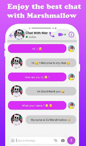 fake call and chat live from Marshmello Prank screenshot 4