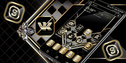 Black Luxury Gold Theme screenshot 2