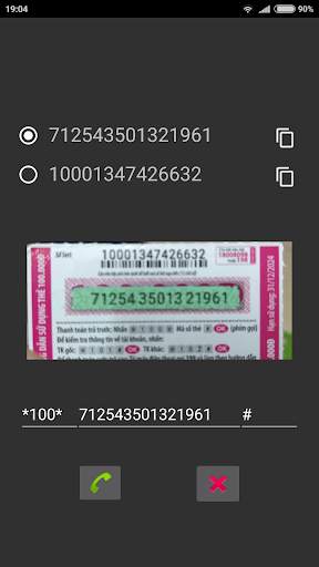 Nạp thẻ điện thoại bằng camera screenshot 2