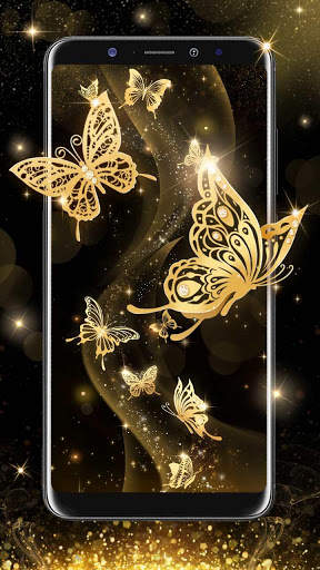 Gold Butterfly Live Wallpaper screenshot 2