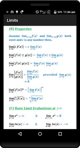 Calculus Quick Reference Pro screenshot 2