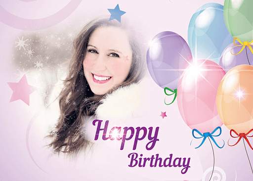 Birthday Wishes  - bday photo frame with name screenshot 2