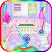 bathroom clean game girls icon