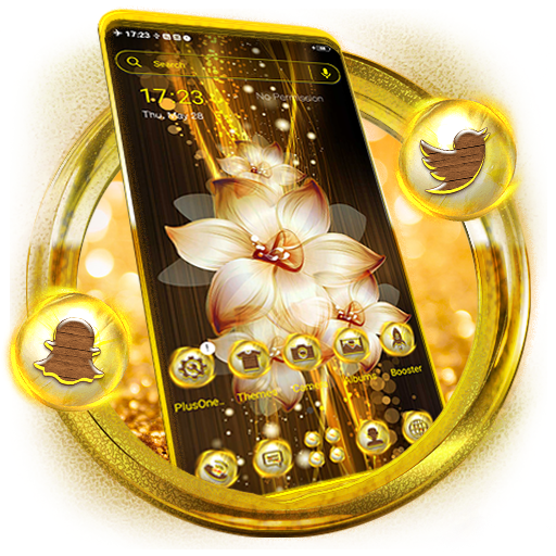 Flower Golden Launcher Theme icon