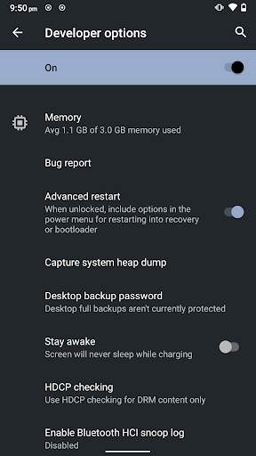 Developer Settings screenshot 8