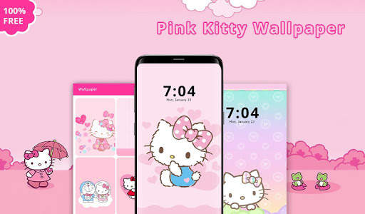 4K Pink Kitty Wallpaper screenshot 1