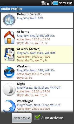 Audio Profile for Android Free screenshot 3