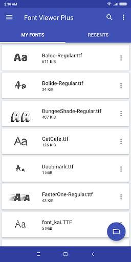 Font Viewer Plus 1 تصوير الشاشة