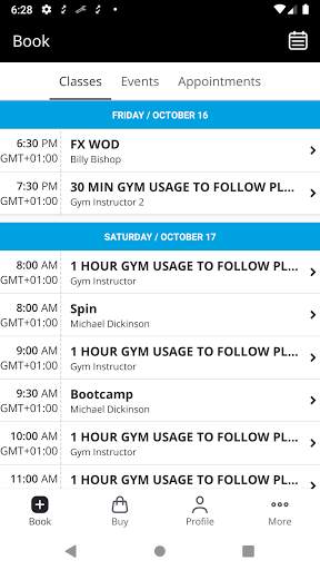 FX Fitness Experience Bookings screenshot 2